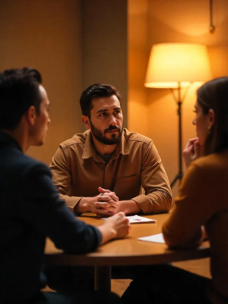 Moderador profesional liderando un focus group en Querétaro, analizando gestos y dinámicas grupales con participantes diversos