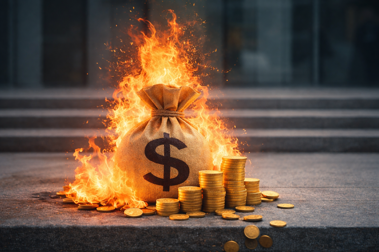 Representación visual del alto costo financiero que implica una mala contratación para una empresa.