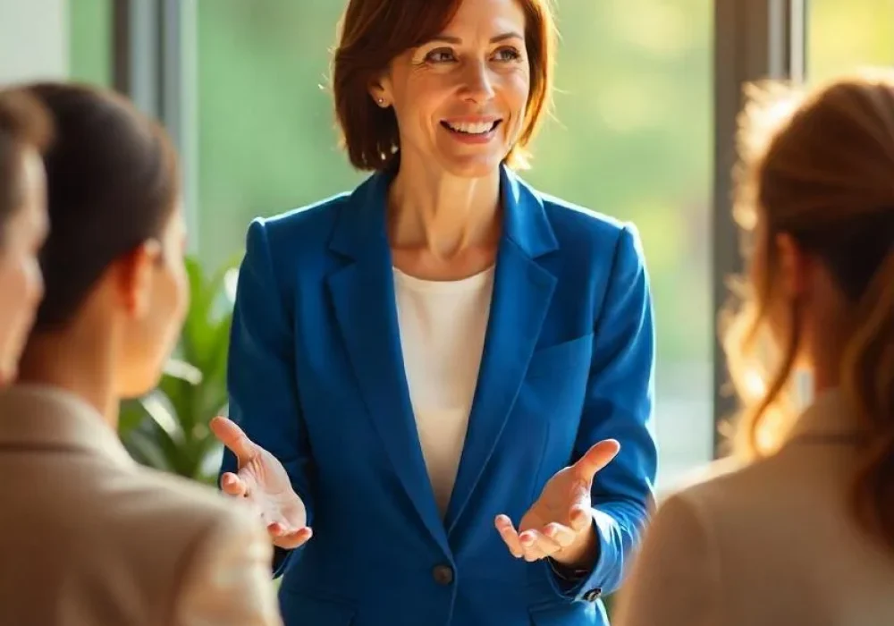 Identificación de roles en focus groups: clave para moderadores en Querétaro Moderador profesional observando dinámicas grupales en Querétaro, identificando roles como 'el dominante', 'el callado' y 'el conciliador' para equilibrar participaciones